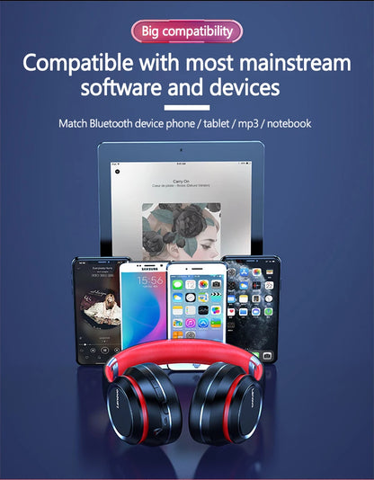 Lenovo HD200 Wireless Headphones — Over-Ear Bluetooth with Wired Mode & Folding Design