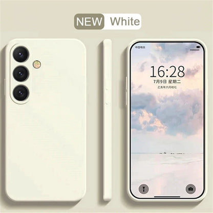 Liquid Silicone Samsung Galaxy Case — Camera Lens Protector Soft Cover