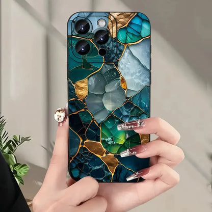 Marble Butterfly Case — Soft Silicone Full Coverage Cover for iPhone