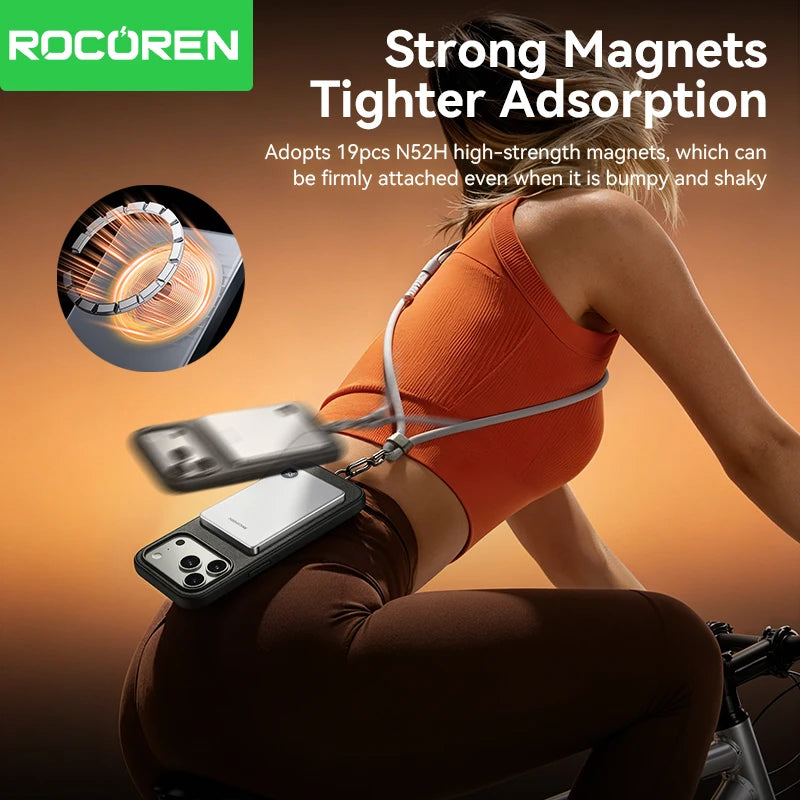 Rocoren Slim Magnetic Power Bank — 20W MagSafe Wireless Charger, 5,000 or 10,000mAh