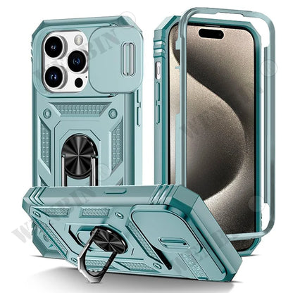 Heavy Duty Case with 360° Kickstand — Full Coverage Protection with Camera Cover
