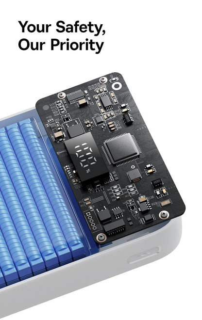 Baseus 20,000mAh Power Bank — 22.5W Fast Charging with Built-In Cables & LCD Display