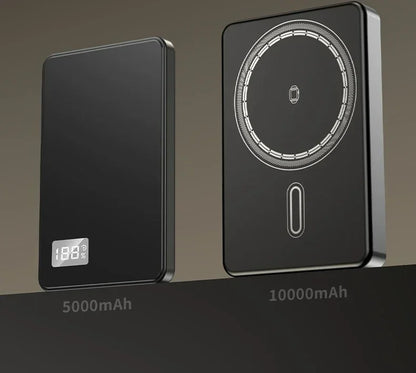 5,000 or 10,000mAh — Slim Magnetic Power Bank — 20W MagSafe Wireless Charger.