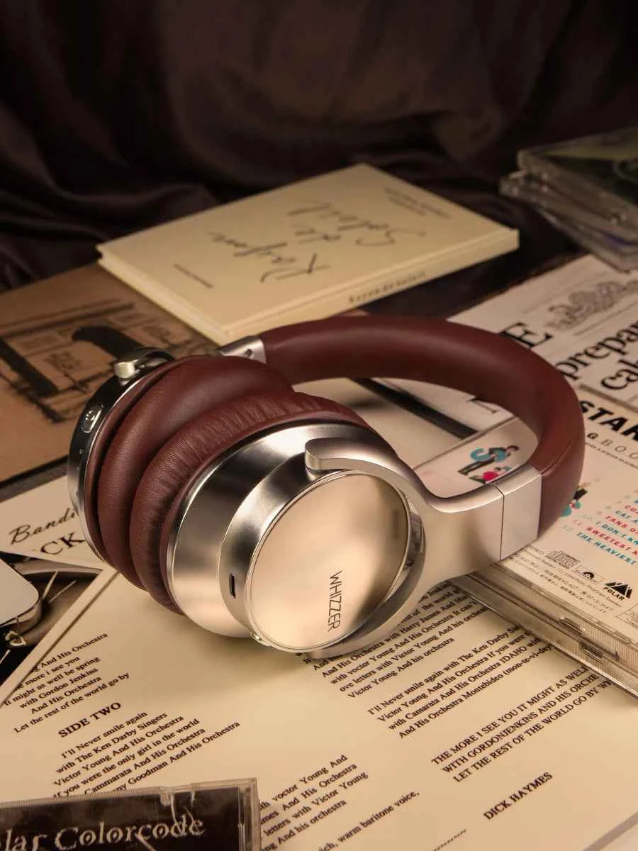 Whizzer W1S ANC Headphones — Active Noise Cancelling Bluetooth 5.3 with Wired Mode