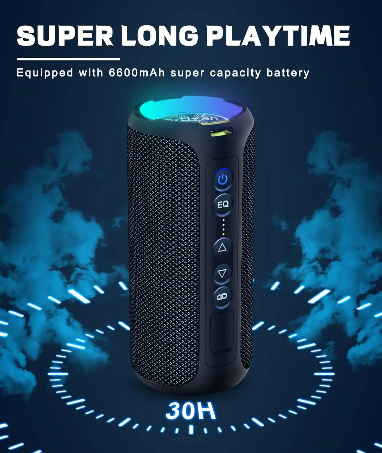 Ortizan X8 Pro Bluetooth Speaker — 40W IPX7 Waterproof with 30H Battery & TWS Pairing