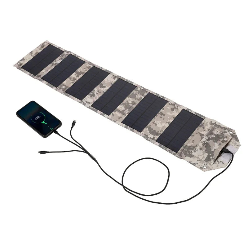 Foldable Solar Panel Charger — Waterproof USB Solar Charger for Camping & Outdoors