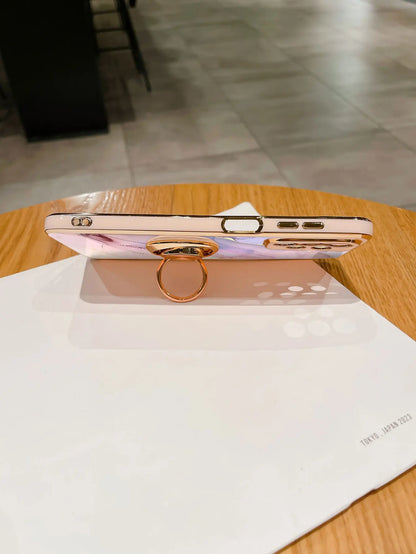 Luxury Marble Ring Holder Samsung Galaxy Case — Plating 360° Stand Cover