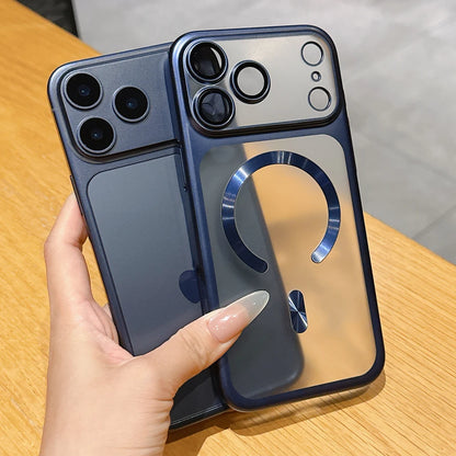 Luxury Matte Translucent iPhone 17 Case — MagSafe Magnetic Ring Cover
