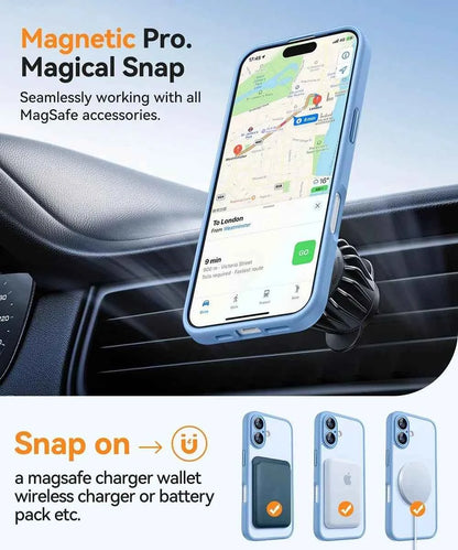 Magnetic Matte iPhone Case — MagSafe Compatible Translucent Cover
