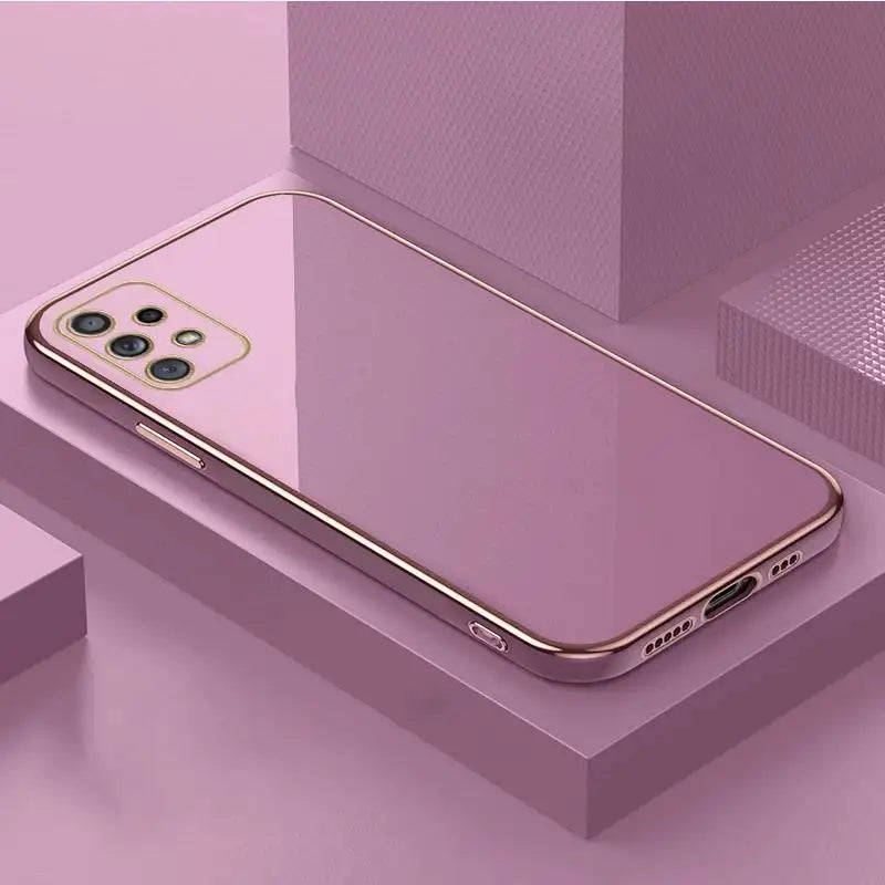 جراب سامسونج جالاكسي A-Series مطلي بالكهرباء — غطاء معدني نحيف ولامع
