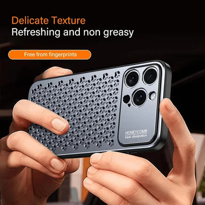 Aluminium Perforated Case — Breathable Metal Cooling Cover for iPhone