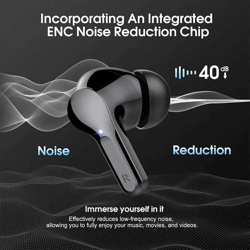Wireless Earbuds — Bluetooth 5.3 with ENC Noise Cancelling & LED Battery Display