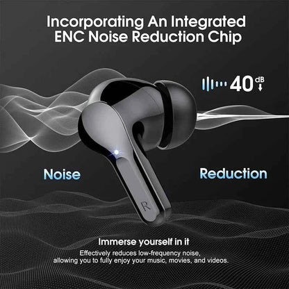 Wireless Earbuds — Bluetooth 5.3 with ENC Noise Cancelling & LED Battery Display