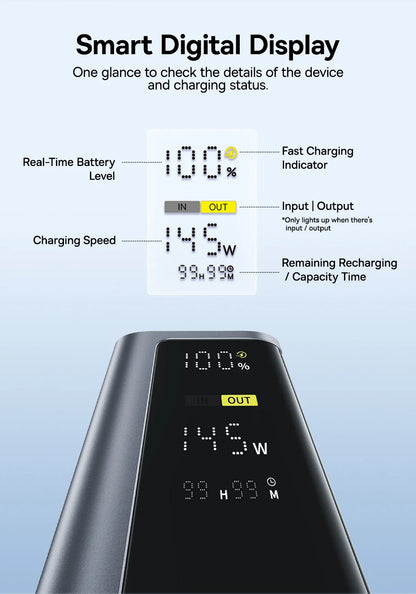 Baseus 20,800mAh Laptop Power Bank — 145W Total Output with 100W USB-C PD Fast Charging