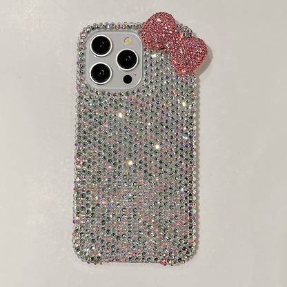3D Bow Glitter Case — Crystal Diamond Bling Cover for iPhone