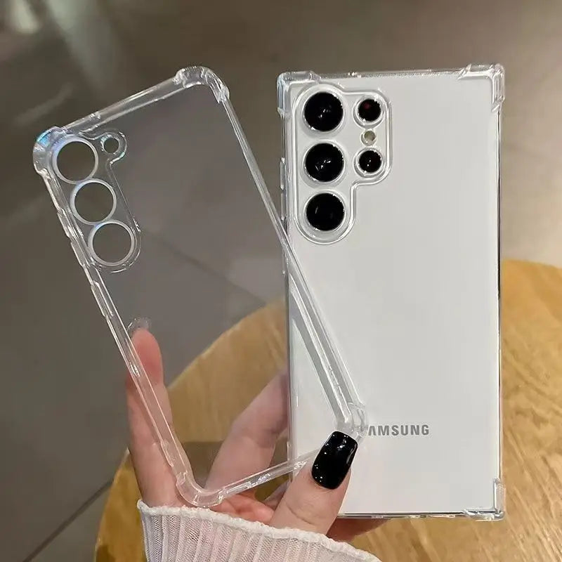 Clear Silicone Samsung Galaxy Case — Transparent Shockproof Soft Cover