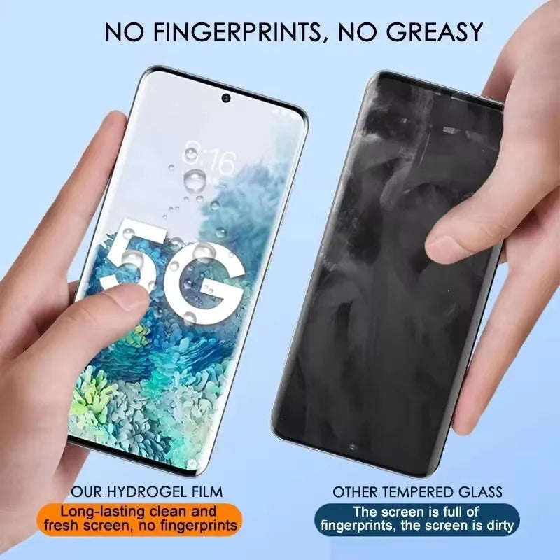 Hydrogel Screen Protector for Samsung Galaxy — 5-Pack Full Cover Curved Edge Film