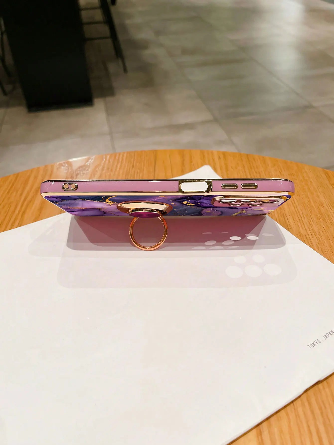 Luxury Marble Ring Holder Samsung Galaxy Case — Plating 360° Stand Cover
