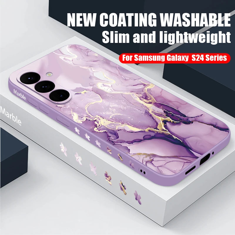Matte Silicone Samsung Case with Lanyard — Shockproof Soft Cover