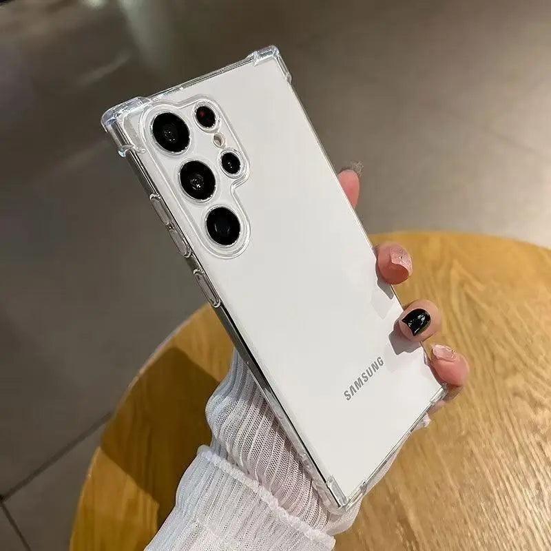 Clear Silicone Samsung Galaxy Case — Transparent Shockproof Soft Cover