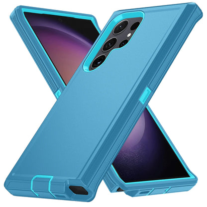 جراب حماية مدرّع لهاتف Samsung Galaxy – غطاء صلب مقاوم للصدمات مزدوج الطبقات من البولي كربونات والبولي يوريثان الحراري