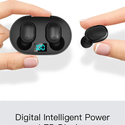 E6S Wireless Earbuds — Bluetooth 5.1 TWS with Digital Battery Display