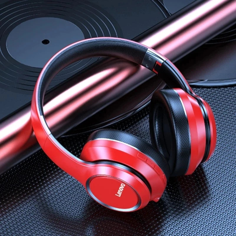 Lenovo HD200 Wireless Headphones — Over-Ear Bluetooth with Wired Mode & Folding Design