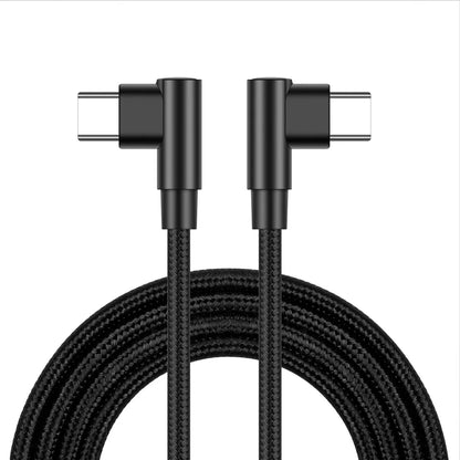 Short 90° USB-C Cable — 60W Fast Charging, Braided