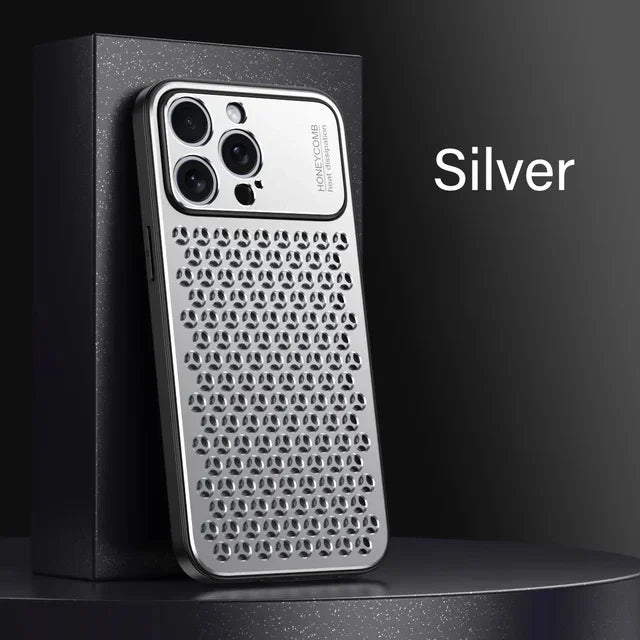Aluminium Perforated Case — Breathable Metal Cooling Cover for iPhone