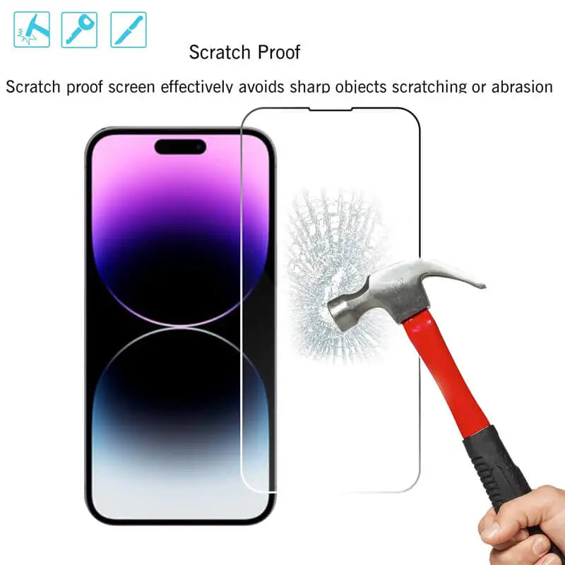 Tempered Glass Screen Protector for iPhone — 9H Hardness Full Cover