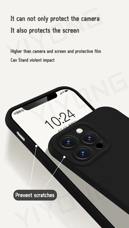Liquid Silicone Case — Soft Touch Full Coverage Cover for iPhone