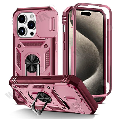 Heavy Duty Case with 360° Kickstand — Full Coverage Protection with Camera Cover