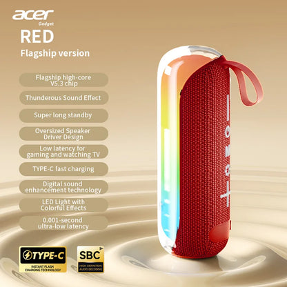 Acer OSK253 Portable Bluetooth Speaker — Dual Drivers, FM Radio & Ambient Lighting