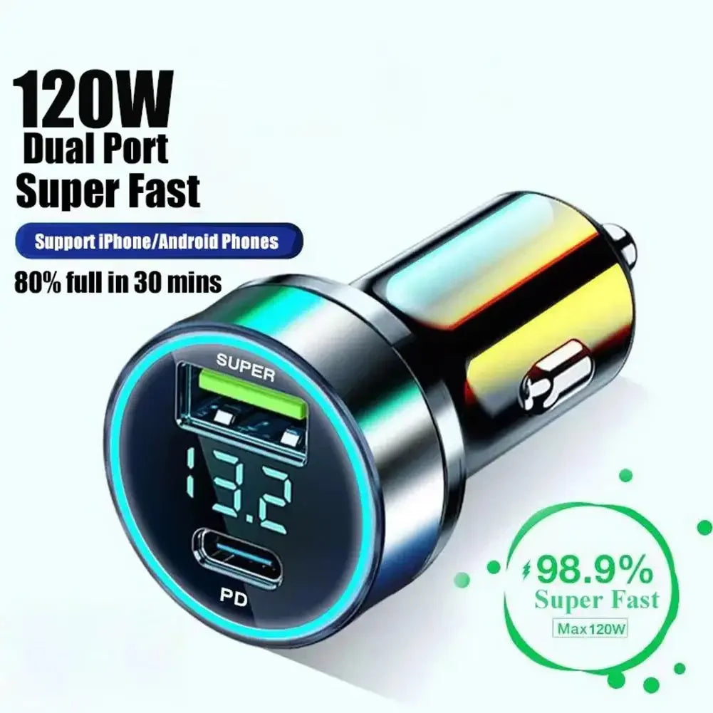 USB-C Car Charger — PD Fast Charging with Quick Charge 3.0