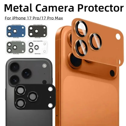 Aluminium Camera Lens Protector for iPhone 17 Pro — 9H Tempered Glass Metal Ring