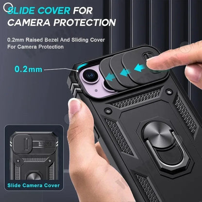 Heavy Duty Case with 360° Kickstand — Full Coverage Protection with Camera Cover