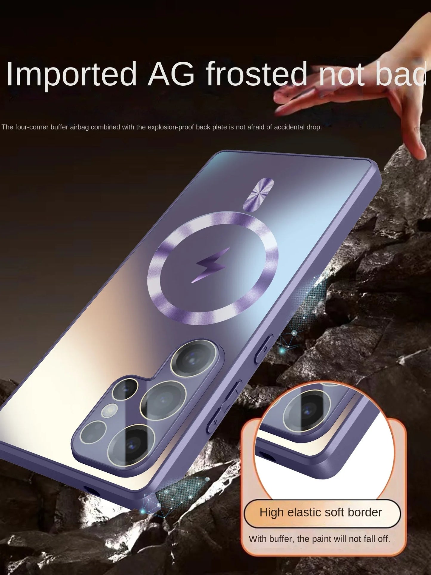 Ultra-Thin AG Matte Samsung Galaxy Case — MagSafe Magnetic with Lens Protector