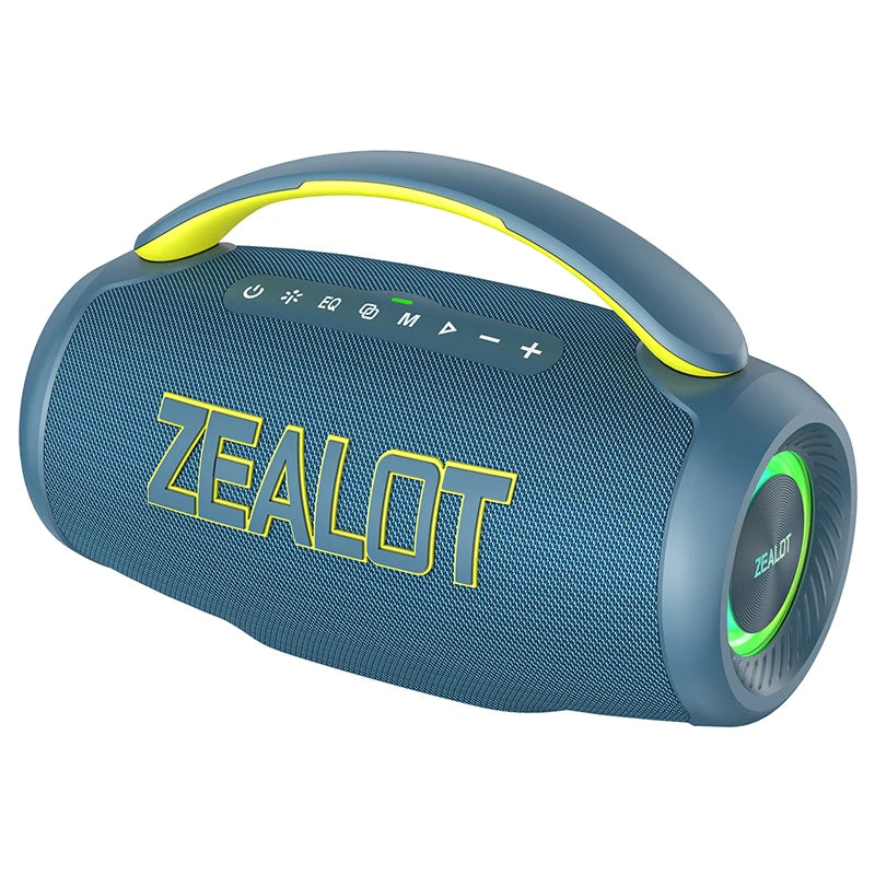 Zealot P12 Portable Bluetooth Speaker — 60W IPX6 Waterproof with Carry Handle