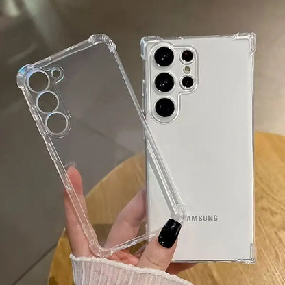 Clear Silicone Samsung Galaxy Case — Transparent Shockproof Soft Cover