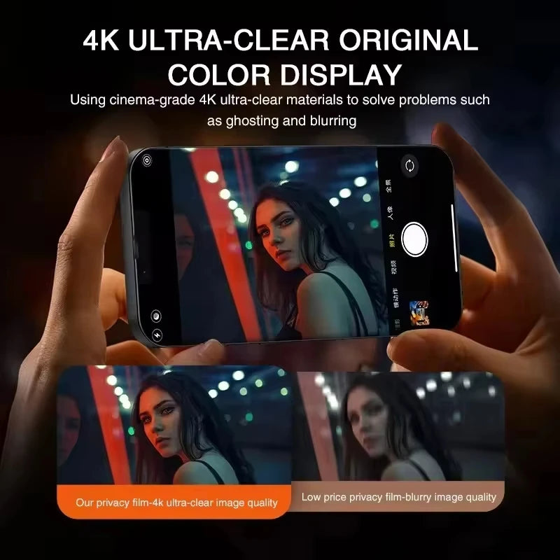 Privacy Screen Protector for iPhone — 4-Pack Anti-Spy Tempered Glass
