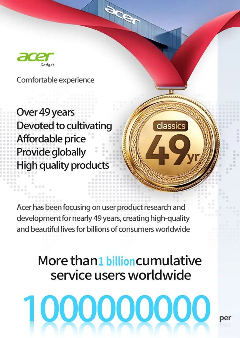 Acer OSK253 Portable Bluetooth Speaker — Dual Drivers, FM Radio & Ambient Lighting