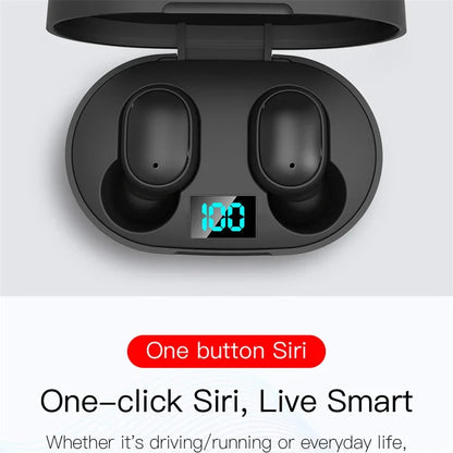 E6S Wireless Earbuds — Bluetooth 5.1 TWS with Digital Battery Display