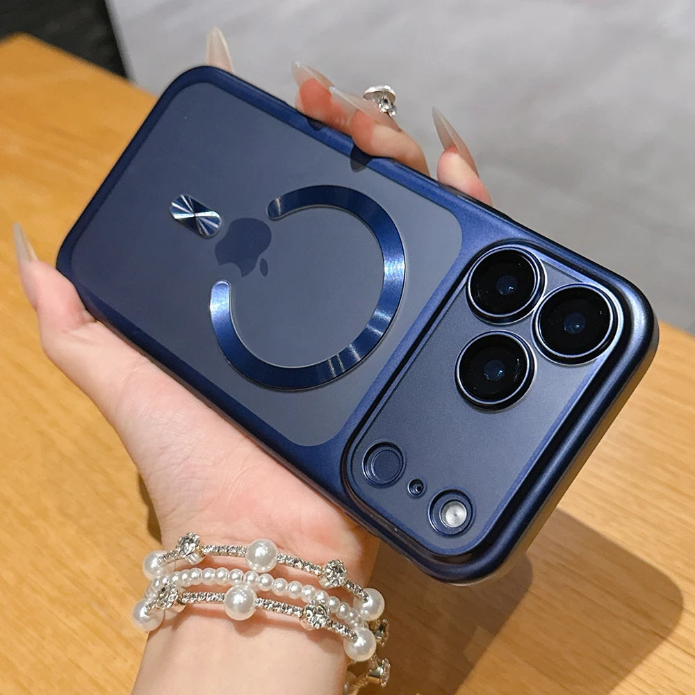 Luxury Matte Translucent iPhone 17 Case — MagSafe Magnetic Ring Cover