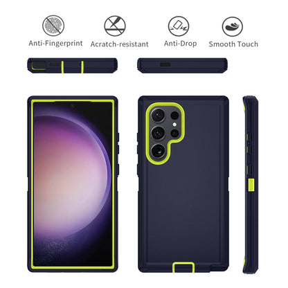 جراب حماية مدرّع لهاتف Samsung Galaxy – غطاء صلب مقاوم للصدمات مزدوج الطبقات من البولي كربونات والبولي يوريثان الحراري