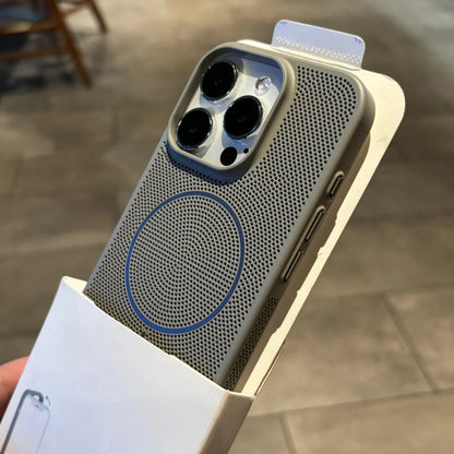 Mesh Heat Dissipation iPhone Case — MagSafe Magnetic Shockproof Cover
