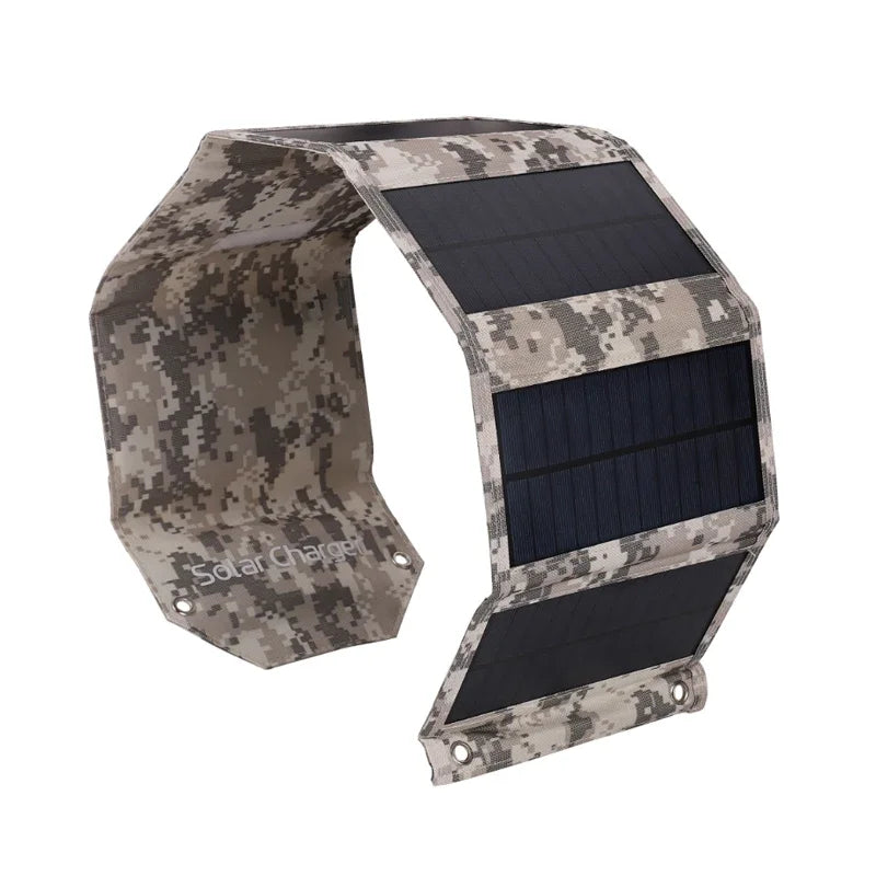 Foldable Solar Panel Charger — Waterproof USB Solar Charger for Camping & Outdoors