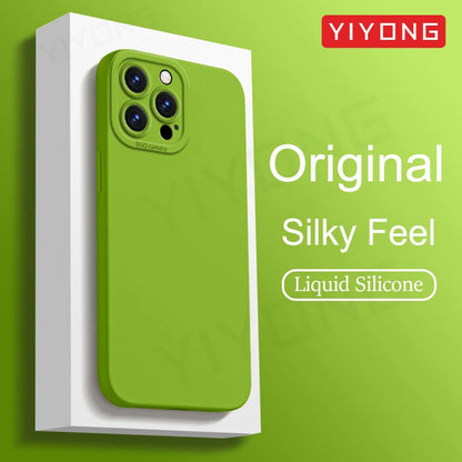 Liquid Silicone Case — Soft Touch Full Coverage Cover for iPhone