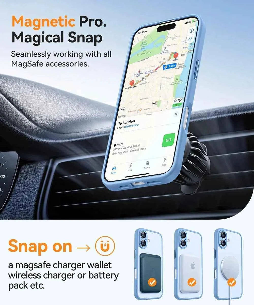 Magnetic Matte iPhone Case — MagSafe Compatible Translucent Cover
