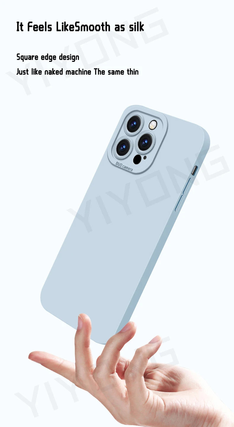 Liquid Silicone Case — Soft Touch Full Coverage Cover for iPhone