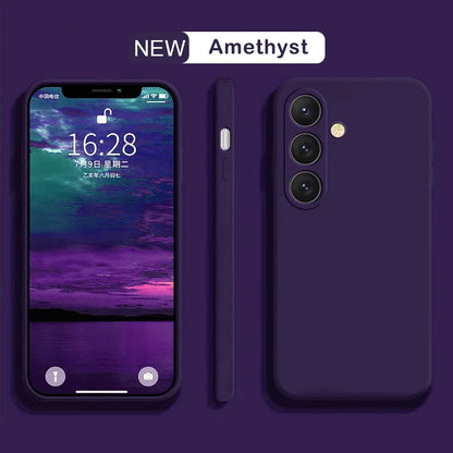 Liquid Silicone Samsung Galaxy Case — Camera Lens Protector Soft Cover